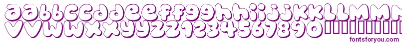 BUBBLEGUMS Font – Purple Fonts on White Background