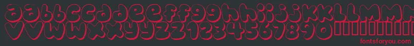 BUBBLEGUMS Font – Red Fonts on Black Background