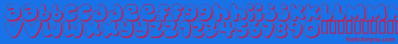 BUBBLEGUMS Font – Red Fonts on Blue Background