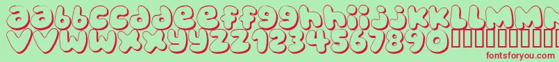 BUBBLEGUMS Font – Red Fonts on Green Background