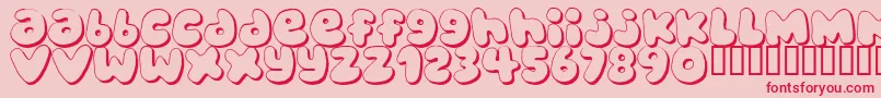 BUBBLEGUMS Font – Red Fonts on Pink Background