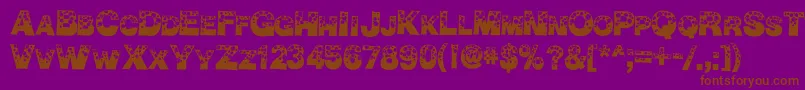 BubbleMan Font – Brown Fonts on Purple Background