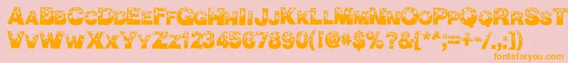 BubbleMan Font – Orange Fonts on Pink Background