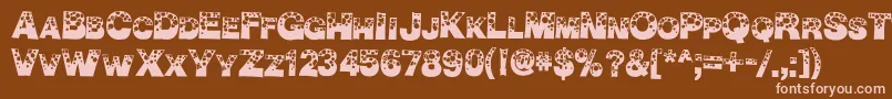 BubbleMan Font – Pink Fonts on Brown Background