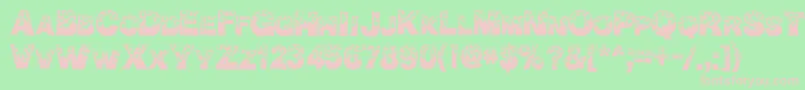 BubbleMan-fontti – vaaleanpunaiset fontit vihreällä taustalla