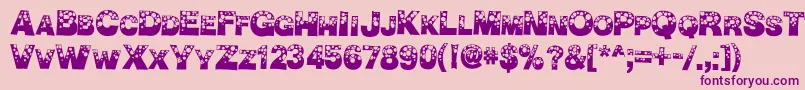 BubbleMan Font – Purple Fonts on Pink Background