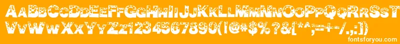 BubbleMan Font – White Fonts on Orange Background