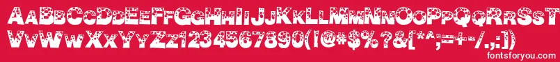 BubbleMan Font – White Fonts on Red Background