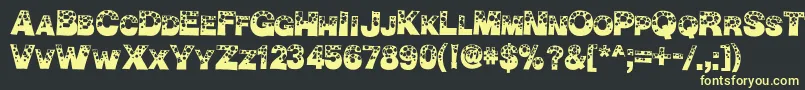 BubbleMan Font – Yellow Fonts on Black Background