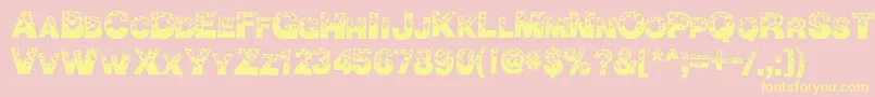 BubbleMan Font – Yellow Fonts on Pink Background