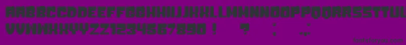 Czcionka Bubblicious – czarne czcionki na fioletowym tle