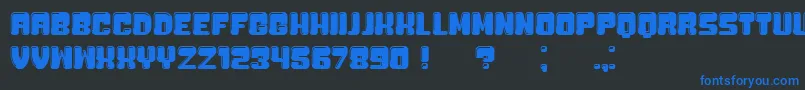 Bubblicious Font – Blue Fonts on Black Background