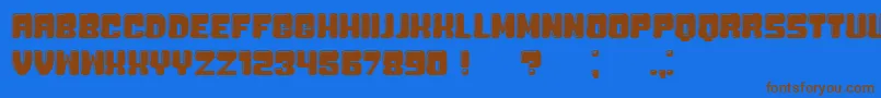 Bubblicious Font – Brown Fonts on Blue Background