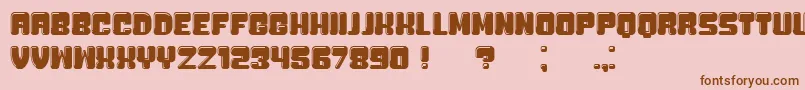 Lisätietoja Bubblicious-fontista Bubblicious-fontti – ruskeat fontit vaaleanpunaisella taustalla