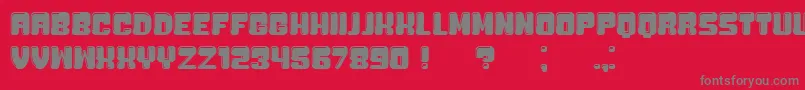 Bubblicious Font – Gray Fonts on Red Background