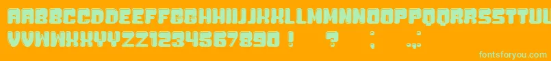 Bubblicious Font – Green Fonts on Orange Background