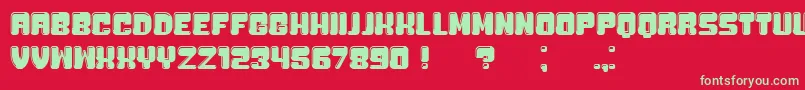 Bubblicious Font – Green Fonts on Red Background