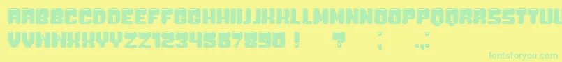 Bubblicious Font – Green Fonts on Yellow Background