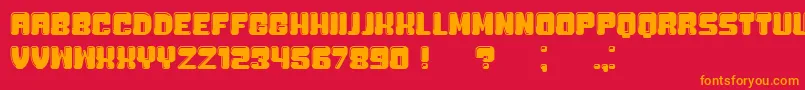 Bubblicious Font – Orange Fonts on Red Background