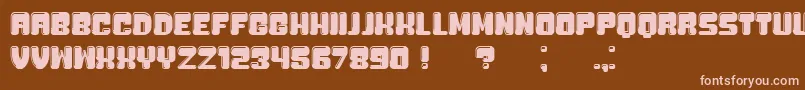 Bubblicious Font – Pink Fonts on Brown Background