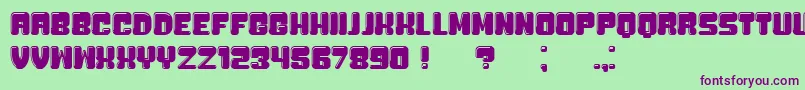 Bubblicious Font – Purple Fonts on Green Background