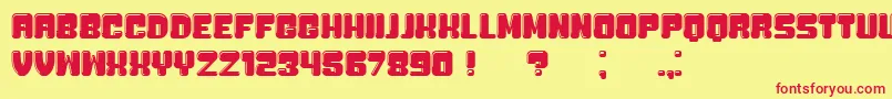 Bubblicious Font – Red Fonts on Yellow Background