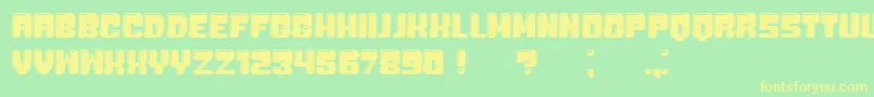 Bubblicious Font – Yellow Fonts on Green Background