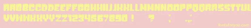 Bubblicious Font – Yellow Fonts on Pink Background
