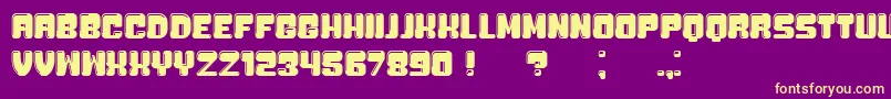 Bubblicious Font – Yellow Fonts on Purple Background