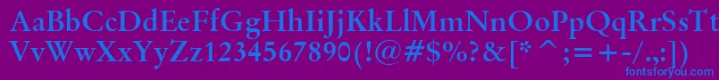 BaramondBold Font – Blue Fonts on Purple Background