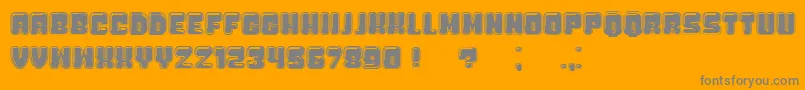 BubbliciousCollege Font – Gray Fonts on Orange Background