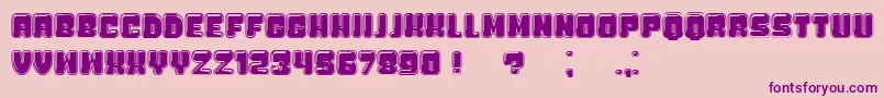 BubbliciousCollege Font – Purple Fonts on Pink Background