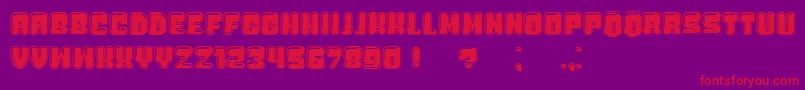 BubbliciousCollege Font – Red Fonts on Purple Background