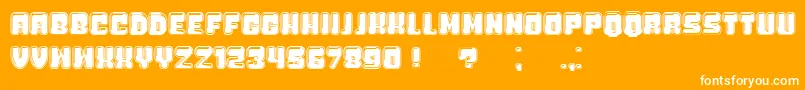 BubbliciousCollege Font – White Fonts on Orange Background