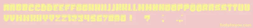 BubbliciousCollege Font – Yellow Fonts on Pink Background