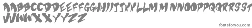 BUBBS   -fontti – harmaat kirjasimet valkoisella taustalla