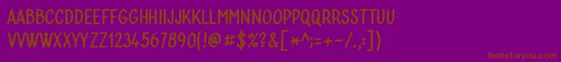Шрифт Bublina 030b – коричневые шрифты на фиолетовом фоне
