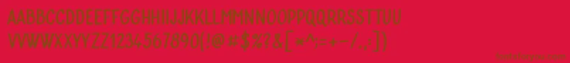 Шрифт Bublina 030b – коричневые шрифты на красном фоне