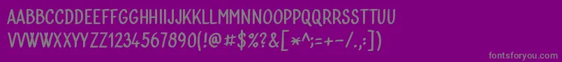Шрифт Bublina 030b – серые шрифты на фиолетовом фоне