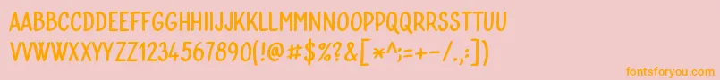 Bublina 030b Font – Orange Fonts on Pink Background