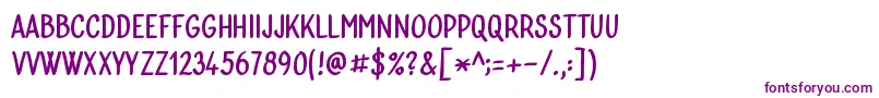 Шрифт Bublina 030b – фиолетовые шрифты на белом фоне