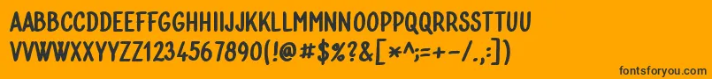 Bublina 030k Font – Black Fonts on Orange Background