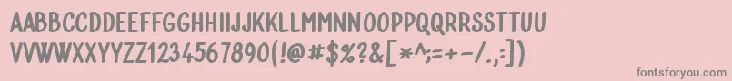 Bublina 030k Font – Gray Fonts on Pink Background
