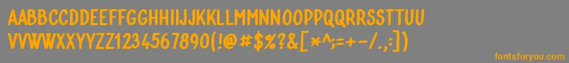 Bublina 030k Font – Orange Fonts on Gray Background