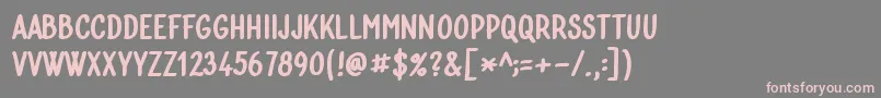 Bublina 030k Font – Pink Fonts on Gray Background