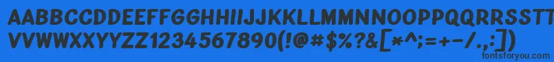 Bublina 031m Font – Black Fonts on Blue Background