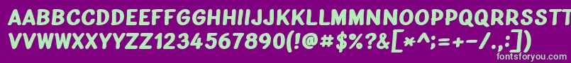 Bublina 031m Font – Green Fonts on Purple Background