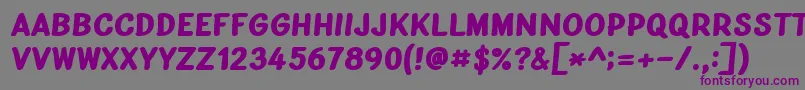 Bublina 031m Font – Purple Fonts on Gray Background