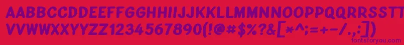 More about Bublina 031m Font Bublina 031m Font – Purple Fonts on Red Background