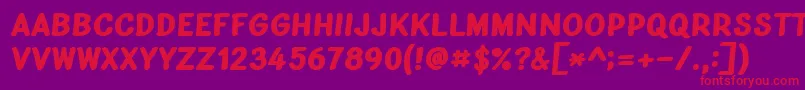 Bublina 031m Font – Red Fonts on Purple Background